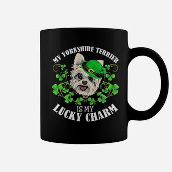 St Patricks Day My Yorkshire Terrier Is My Lucky Charm Coffee Mug - Monsterry