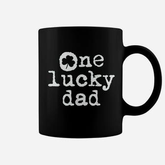 St Patricks Day Shamrock Gift For New Daddy One Lucky Dad Coffee Mug | Crazezy CA