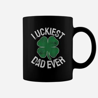 St Patrick's Day Shamrock Luckiest Dad Irish Saint Paddy's Coffee Mug - Thegiftio UK