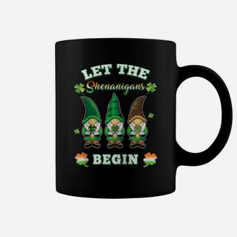 St Patricks Day Womens Green Irish Let Shenanigans Begin Raglan Baseball Tee Coffee Mug | Crazezy DE