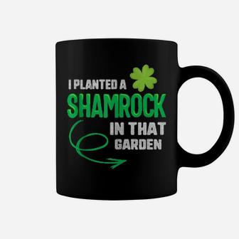 St Patricks Pregnancy Announcement I Planted Shamrock Father Coffee Mug - Monsterry