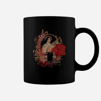 St Therese Of Lisieux Rose The Little Flower Catholic Gifts Coffee Mug - Thegiftio UK