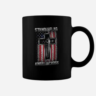 Stand For Flag Kneel For The Cross Coffee Mug | Crazezy