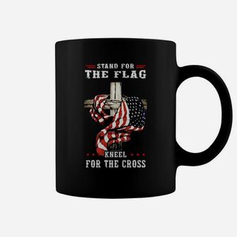 Stand For The Flag Kneel For The Cross Coffee Mug - Monsterry
