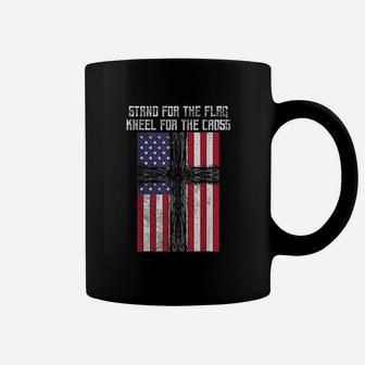 Stand For The Flag Kneel For The Cross Coffee Mug | Crazezy