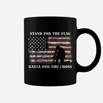 Stand For The Flag Kneel For The Cross Veteran Shirt Patriot Coffee Mug | Crazezy