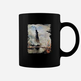 Statue Of Liberty Crown Torch Vintage Usa Imigrant Coffee Mug | Crazezy