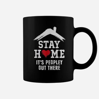 Stay Home It's Peopley Out There Introvert Costume Coffee Mug - Monsterry