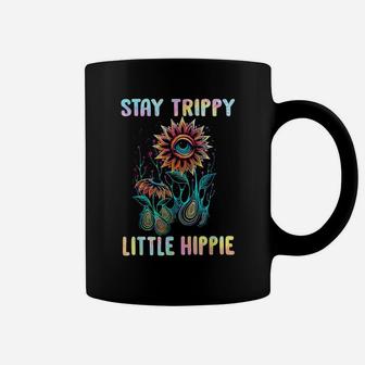 Stay Trippy Little Hippie Flower Colorful Retro Vintage Coffee Mug | Crazezy CA