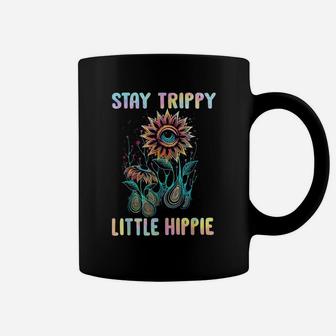 Stay Trippy Little Hippie Flower Eye Coffee Mug | Crazezy