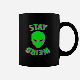 Stay Weird Alienglitch Coffee Mug | Crazezy