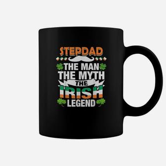 Stepdad The Man The Myth The Irish Patricks Day Coffee Mug - Monsterry DE