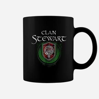 Stewart Surname Scottish Clan Tartan Crest Badge Coffee Mug - Thegiftio UK