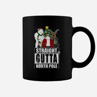 Straight Outta North Pole Santa Claus Christmas Family Squad Sweatshirt Coffee Mug | Crazezy