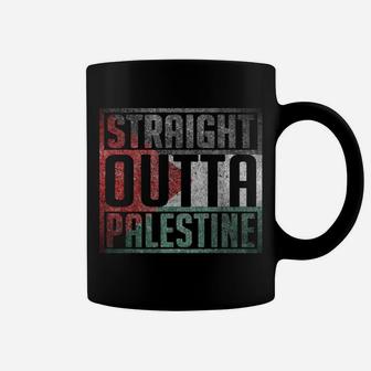 Straight Outta Palestine, Free Palestina, Palestine Flag Coffee Mug | Crazezy DE