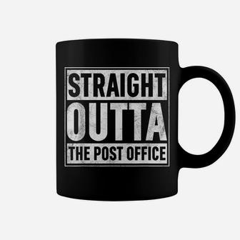 Straight Outta The Post Office Funny Vintage Postal Worker Coffee Mug | Crazezy