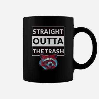 Straight Outta The Trash - Funny Raccoon Trash Panda Coffee Mug | Crazezy DE