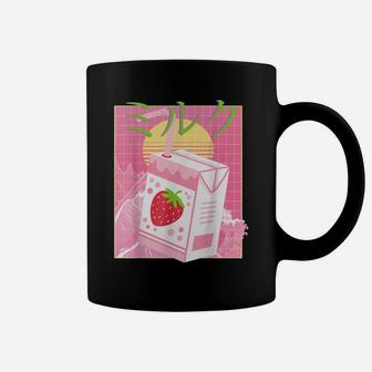Strawberry Milk Shake Cartoon Retro 90S Japanese Kawaii Kids Coffee Mug | Crazezy DE