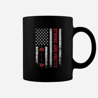 Strong And Pretty Strongman Gym Fitness Workout Coffee Mug | Crazezy DE