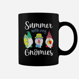 Summer With My Gnomies Cute Colorful Gnome Graphic Coffee Mug | Crazezy UK