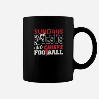 Sundays Are For Jesus And Chiefs Football Coffee Mug - Monsterry DE