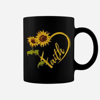 Sunflower Heart Christian Faith Graphics Design Flower Gift Coffee Mug | Crazezy UK
