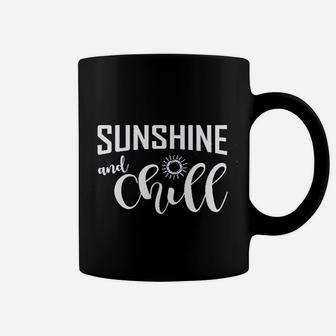 Sunshine And Chill Cute Beach Coffee Mug | Crazezy CA