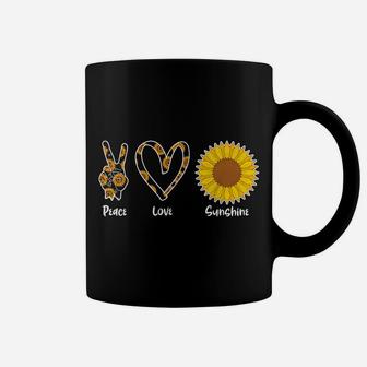 Sunshine Yellow Flower Hippie Florist Peace Love Sunflower Coffee Mug | Crazezy UK