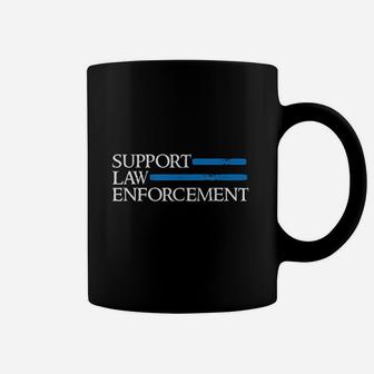 Support Law Enforcement Blue Police Coffee Mug | Crazezy AU