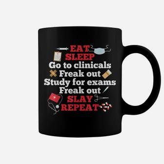 Surgical Nurse Clinical Study Exam Freak Out Slay Repeat Coffee Mug | Crazezy