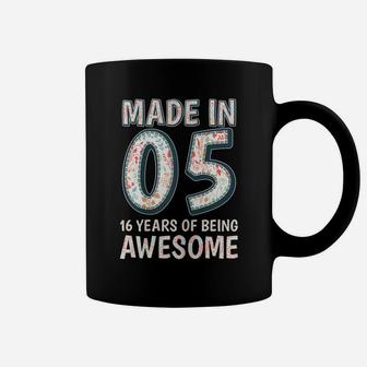 Sweet 16 Birthday Party Gift - Made In 05 16 Years Awesome Coffee Mug | Crazezy CA