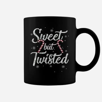 Sweet But Twisted Funny Candy Cane Christmas Mens Coffee Mug | Crazezy
