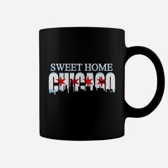 Sweet Home Chicago Flag Skyline Coffee Mug - Thegiftio