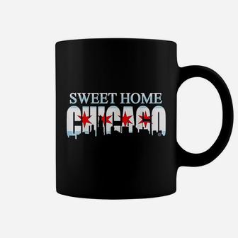 Sweet Home Chicago Flag Skyline Men Women Coffee Mug - Thegiftio