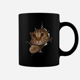 Sweet Kitten Torn Cloth - Funny Cat Lover Cat Owner Cat Lady Raglan Baseball Tee Coffee Mug | Crazezy DE
