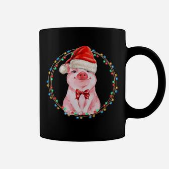 Sweet Pig With Santa Hat Pig Lover Christmas Gift Coffee Mug | Crazezy