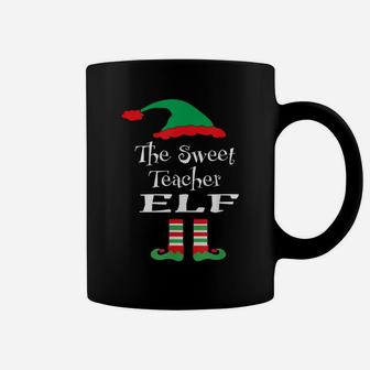 Sweet Teacher Elf T Shirt Matching Family Group Christmas Coffee Mug | Crazezy UK