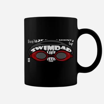 Swim Dad Swimmer Funny Swimming Sport Goggles Practice Tee Sweatshirt Coffee Mug | Crazezy AU