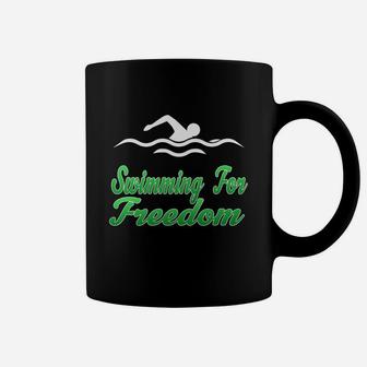 Swimming For Free Favorite Sport In My Free Time Freedom Day Coffee Mug - Seseable