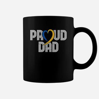 Syndrome Dad Blue Yellow Ribbon Special Needs Gift Coffee Mug | Crazezy