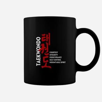 Taekwondo Tenets Martial Arts Graphic Coffee Mug - Thegiftio UK