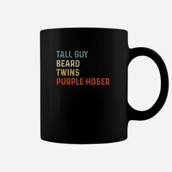 Tall Guy Beard Twins Purple Hoser Vintage Coffee Mug | Crazezy