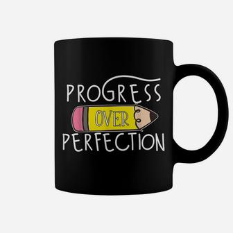 Teacher Progress Over Perfection Back To School Motivational Coffee Mug | Crazezy AU