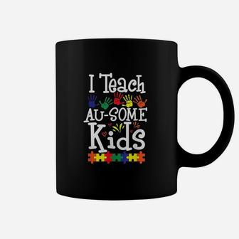 Teacher Puzzle Piece Students Autistic Teach Coffee Mug | Crazezy CA