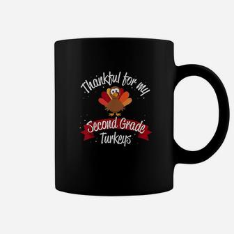 Teacher Thanksgiving Thankful For Second Grade Turkeys Coffee Mug | Crazezy AU