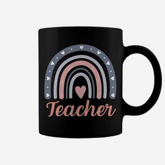 Teacher Vintage Boho Rainbow Teacher Love Sweatshirt Coffee Mug | Crazezy DE