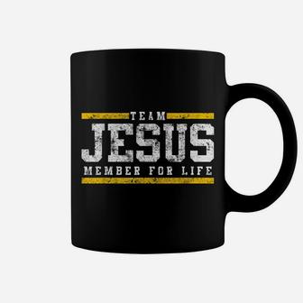 Team Jesus Member For Life Tshirt Church Tees Men Women Kids Coffee Mug | Crazezy