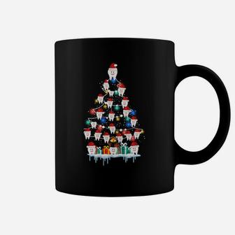 Teeth Christmas Tree Funny Dental Gift For Men Women Kids Sweatshirt Coffee Mug | Crazezy DE