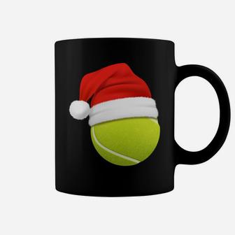 Tennis Ball Wearing Santa Hat Christmas Matching Tennis Team Coffee Mug | Crazezy CA
