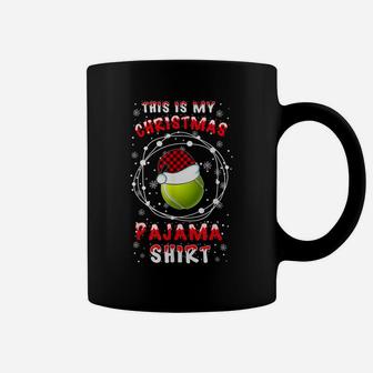 Tennis Lover Funny Santa Hat Christmas Pyjama Saying Gift Id Coffee Mug | Crazezy